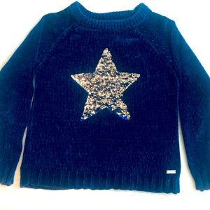 DKNY Navy Sequin Star Sweater